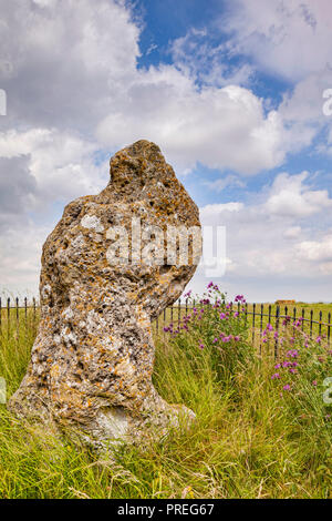 The King Stone is associated with the Rollright Stones or King's Men, a prehistoric stone circle in the Rollrights area of Oxfordshire. Stock Photo