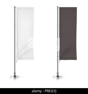 Vector set of different types banner flag Stock Vector