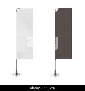Vector set of different types banner flag Stock Vector