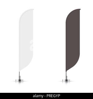 Vector set of different types banner flag Stock Vector