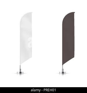 Vector set of different types banner flag Stock Vector