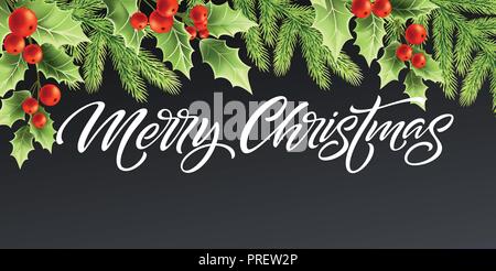 Merry Christmas and Happy New Year banner design Stock Vector