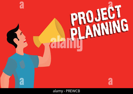 Handwriting text Project Planning. Concept meaning schedules such as Gantt charts to plan report progress. Stock Photo