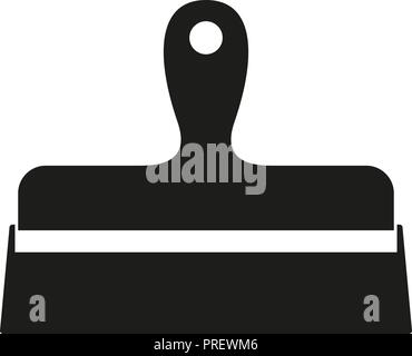 Black and white whide spatula silhouette Stock Vector