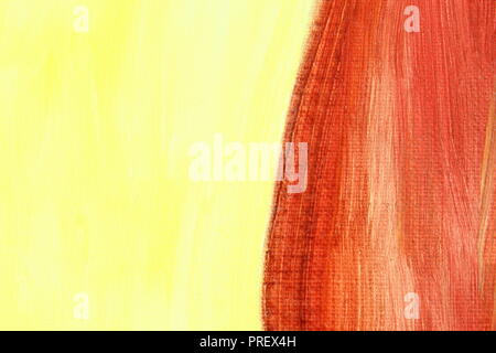 red and yellow oil painting as an abstract background texture Stock Photo