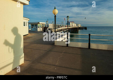 Afternoon at Worthing Pier in West Sussex, England. Stock Photo