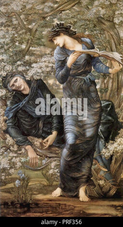 Burne-Jones  Edward Coley - the Beguiling of Merlin 2 Stock Photo