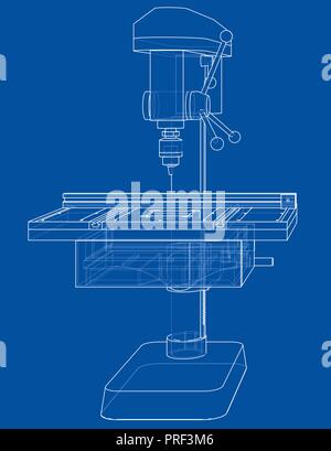Drilling machine concept Stock Vector