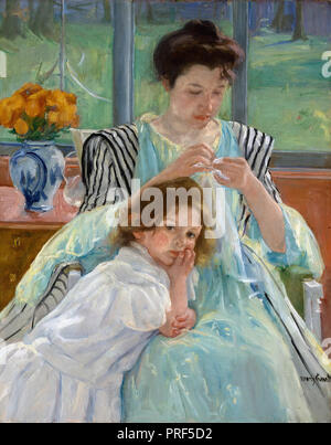 Cassatt  Mary - Young Mother Sewing  1900 Stock Photo