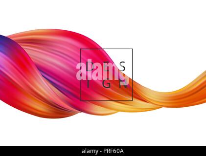 Abstract colorful vector background, color flow liquid wave for design brochure, website, flyer. Stock Vector
