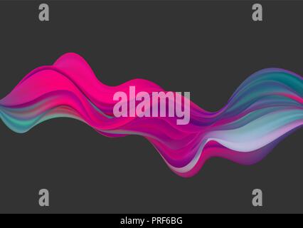 Abstract colorful vector background, color flow liquid wave for design brochure, website, flyer. Stock Vector