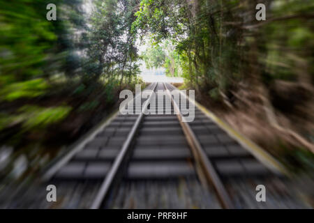 Seeing the light at the end of the tunnel concept Stock Photo