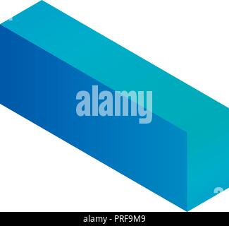 Minus sign icon, isometric style Stock Vector