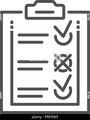 Delivery check list icon, outline style Stock Vector