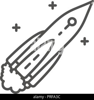 Space ship icon, outline style Stock Vector