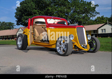 A 1934 Classic Ford V8 Custom Hotrod New York State USA Stock