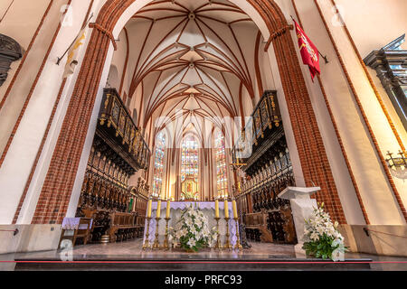 Warsaw, Poland May 30, 2018: Interior of St. John's Archcathedral in Warsaw. Archcathedral Basilica in Warsaw p.w. Martyrdom of Saint John the Baptist