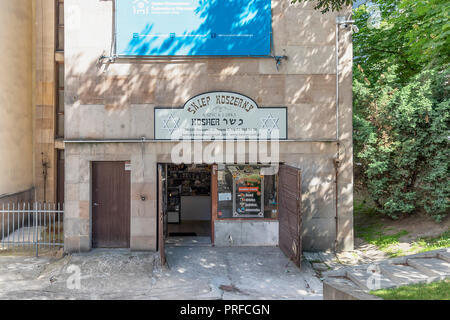 Warsaw, Poland May 31, 2018: kosher store in warsaw jewish neighborhood Stock Photo