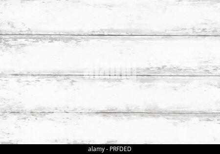 White rustic textured planks of wood, top view background. Stock Photo