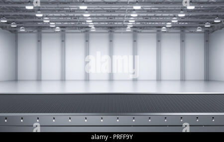 3d rendering empty conveyor line in factory Stock Photo