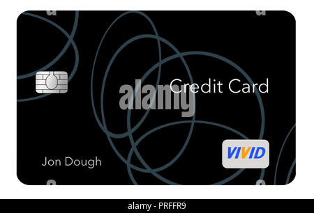 MODERN DESIGN CREDIT CARD- Here is a generic credit card  with a minimal amount of graphics on the front that is the trend for modern credit card desi Stock Photo