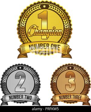 Vector Ranking Awards badges set Stock Vector