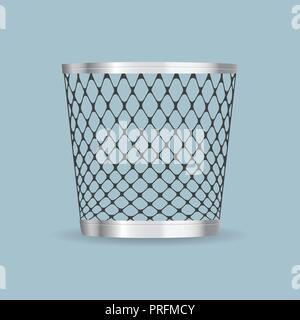 3d realistic trashcan. Trash can garbage Stock Vector Image & Art - Alamy