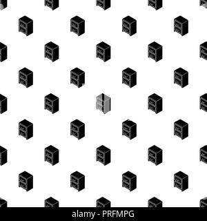Office chest of drawers pattern vector seamless Stock Vector