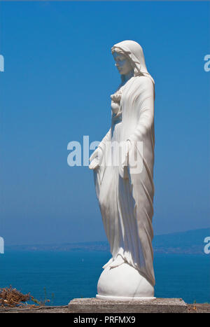 Statue of holy Mary at the church Annunziata, Vico Equense, Peninsula of Sorrento, Gulf of Naples, Campania, Italy Stock Photo