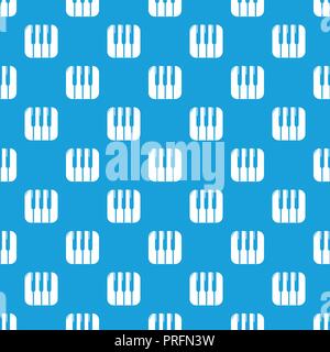 Piano keys pattern vector seamless blue Stock Vector