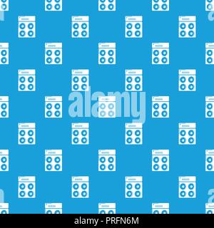 Speaker box pattern vector seamless blue Stock Vector
