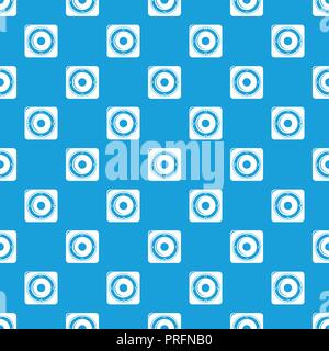 Speaker pattern vector seamless blue Stock Vector