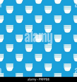 Baking molds pattern vector seamless blue Stock Vector
