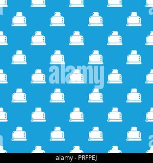 Steal toaster pattern vector seamless blue Stock Vector