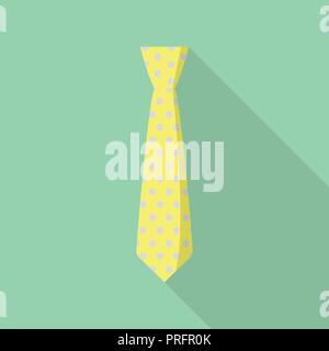 Dotted tie icon, flat style Stock Vector