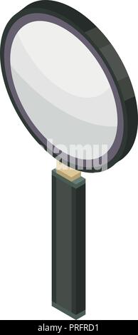 Magnify glass icon, isometric style Stock Vector