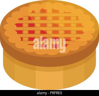 Thanksgiving cake icon, isometric style Stock Vector