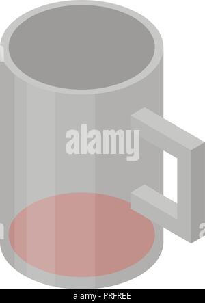 Wine mug icon, isometric style Stock Vector