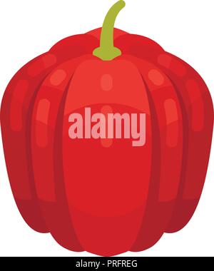 Red pumpkin icon, isometric style Stock Vector