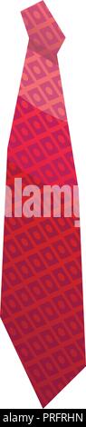 Red elegant tie icon, isometric style Stock Vector