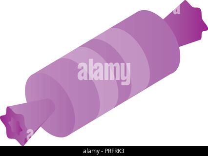 Purple bonbon icon, isometric style Stock Vector