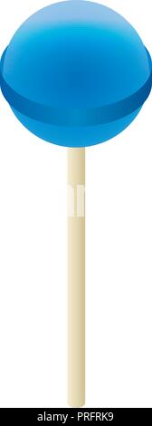 Blue lollipop icon, isometric style Stock Vector