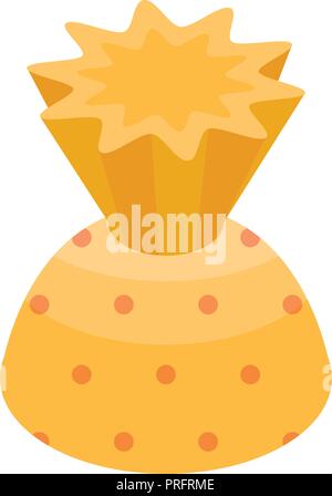 Yellow truffle icon, isometric style Stock Vector