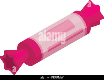Pink bonbon icon, isometric style Stock Vector