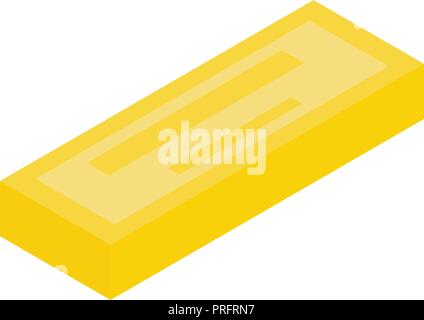 Yellow chocolate icon, isometric style Stock Vector