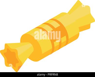 Gold bonbon icon, isometric style Stock Vector