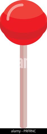 Red sweet lollipop icon, isometric style Stock Vector