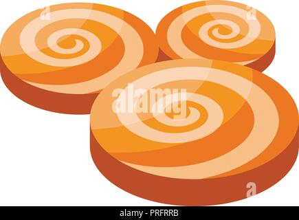 Halloween swirl icon, isometric style Stock Vector