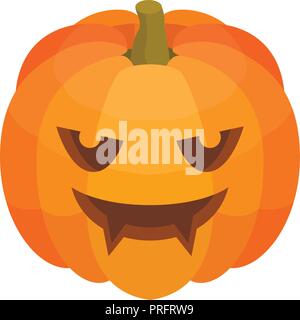 Scary halloween pumpkin icon, isometric style Stock Vector