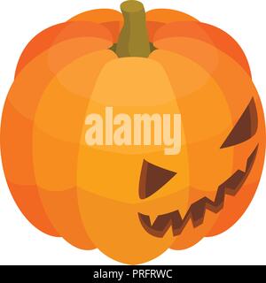 Scary pumpkin icon, isometric style Stock Vector